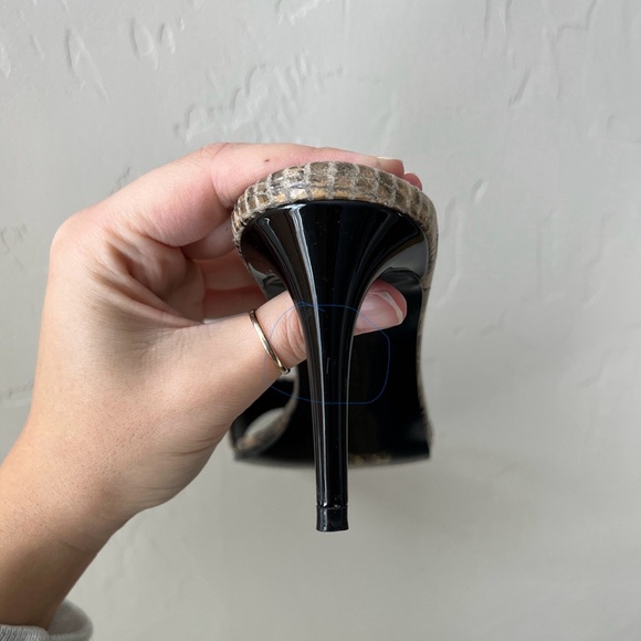 Stella McCartney Vegan Snakeskin Heeled Open Toe Sandals 38 - Picture 6 of 9